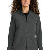 Women's Textured Full Zip Fleece Jacket