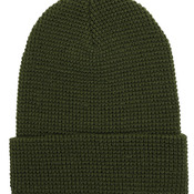 Waffle Cuffed Knit Beanie