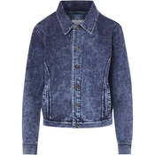 Women's Mila Acid Wash Denim Terry Jacket