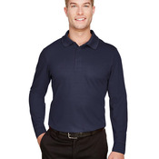 Men's CrownLux Performance® Plaited Long Sleeve Polo