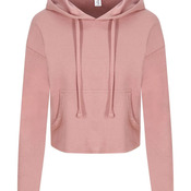 Women's Girlie Cropped Hooded Fleece with Pocket