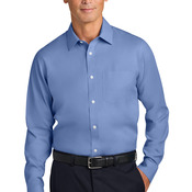 Wrinkle Free Stretch Pinpoint Spread Collar Shirt