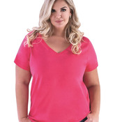 Curvy Collection Women's Premium Jersey V-Neck Tee