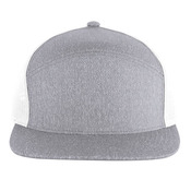 Heathered 6-Panel Arch Trucker Snapback Cap