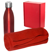 Cozy Fleece Blanket And Insulated Bottle Gift Set